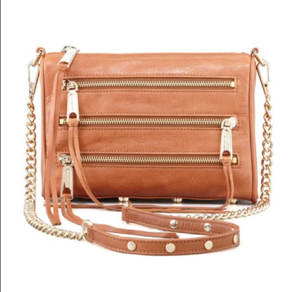 NWT Rebecca Minkoff 5-zip Mini In Almond